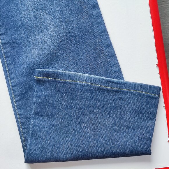 Kenneth Cole boot cut jeans women's size 26 ink blue mid-rise - Picture 11 of 16